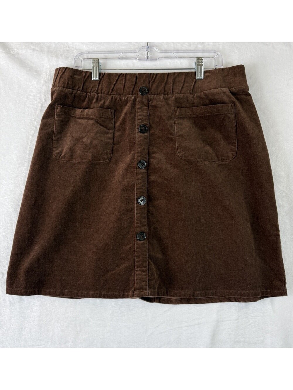 Torrid Mini Skirt 1 Corduroy 1X Brown Plus Size Womens Pull On